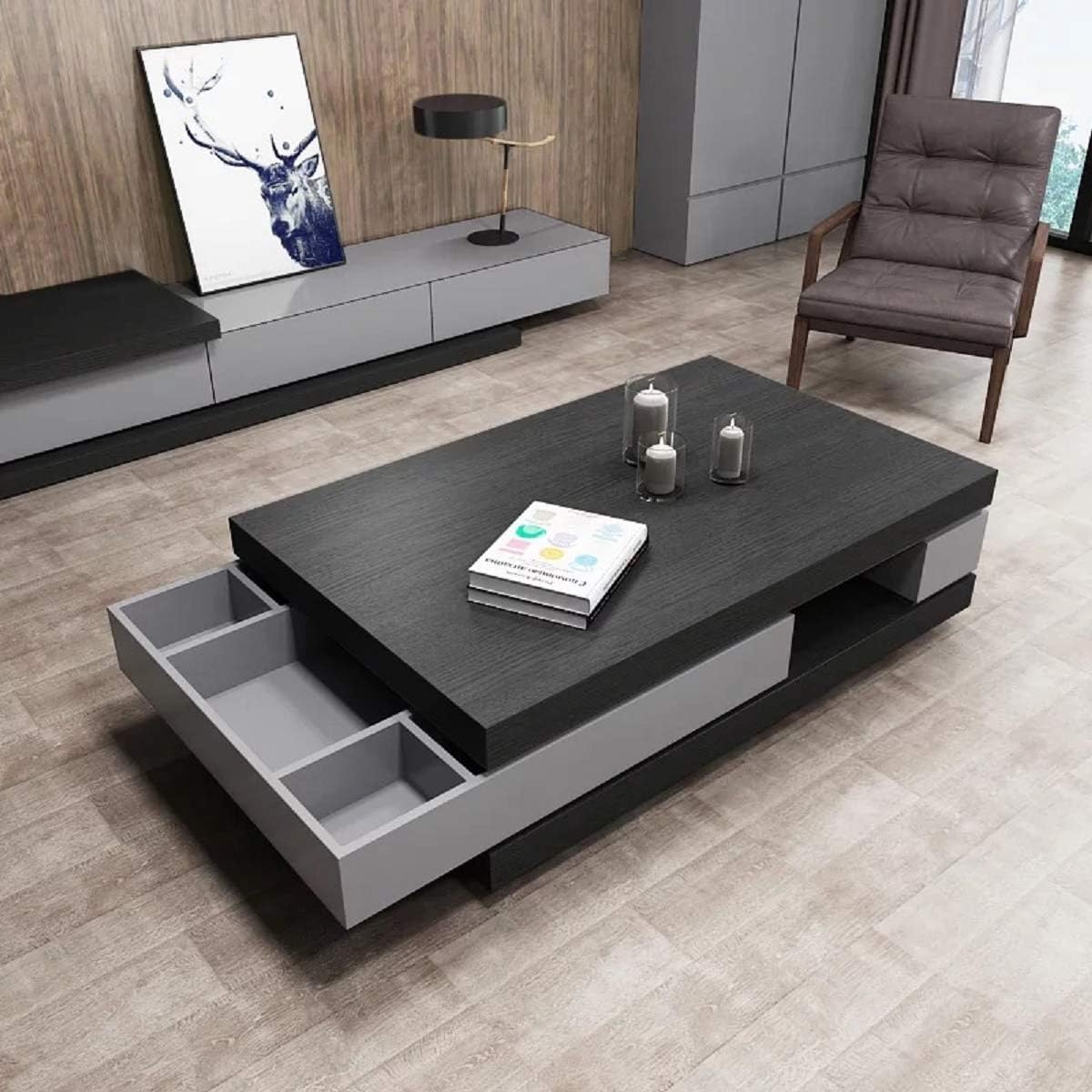 practicalWs Black Wood Contact Paper 23.6'' x 236.2'' Peel and Stick Wood Wallpaper Self Adhesive Black Wallpaper Covering for Kitchen Countertop Cabinets Vinyl Wrap Paper PVC