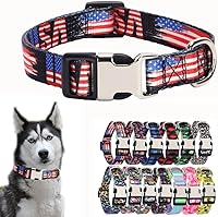 Vista 23 de Lindo collar para perros XS, pequeños, medianos y grandes, collar de nailon suave para mascotas, estampado 3D, con patrones multicolores, collares
