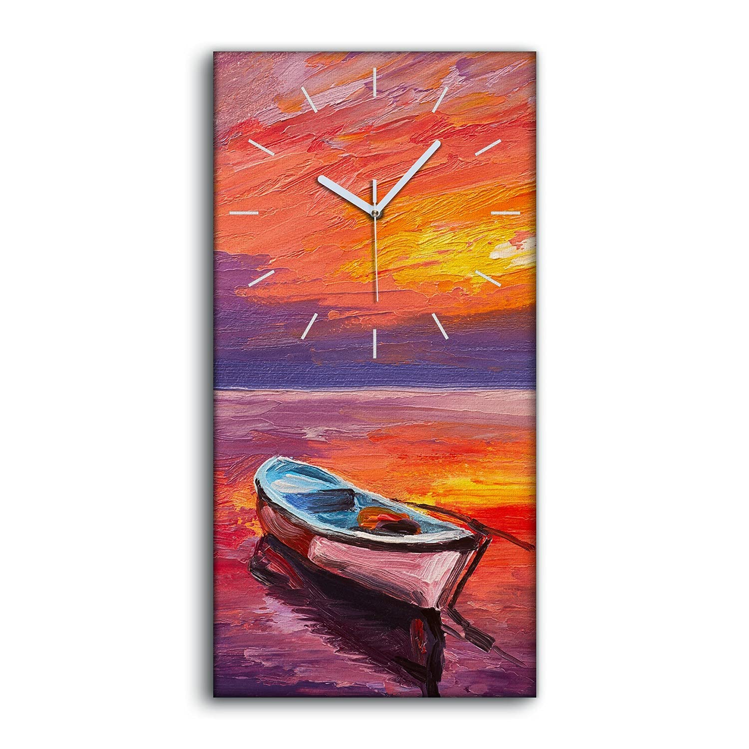 Horloge sur Toile l'Art de la Mer Grand Format pour Salon Lumineux