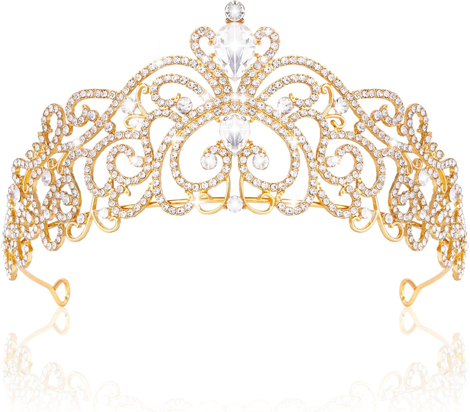 Crystal Tiara Crown for Women, Rhinestone Queen Headband for Wedding Bridal Birthday Prom Party