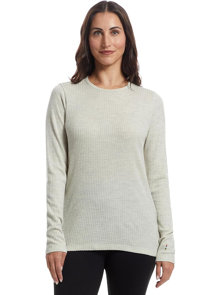 Beige Smartwool Thermal Merino Rib Crew