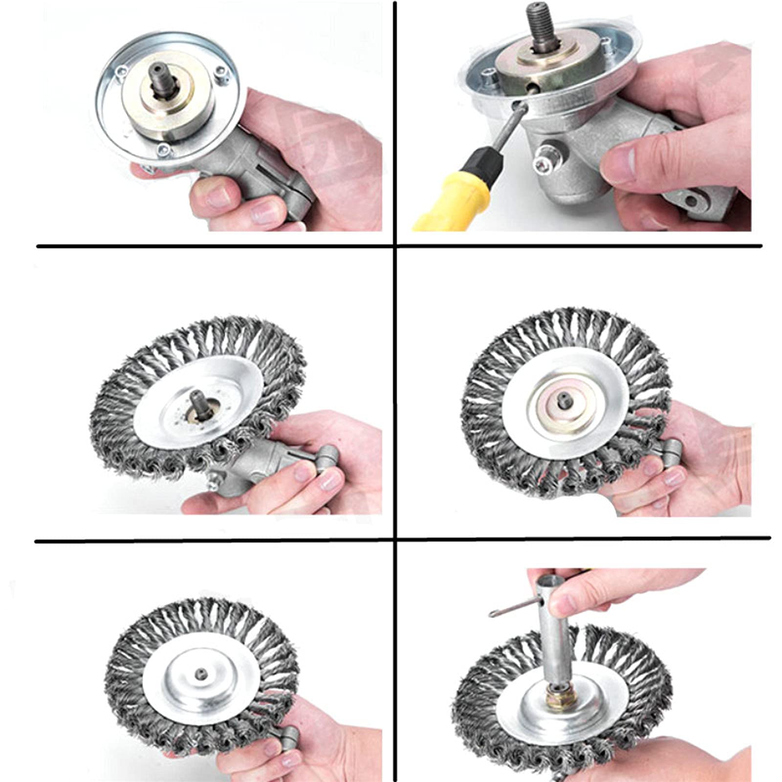 Cepillo para Malas Hierbas,Discos Desbrozadora Accesorios de Desbrozadoras, 150 X 25,4Mm Herramienta de Limpieza de Malezas para El Cuidado del Jardín,8inch