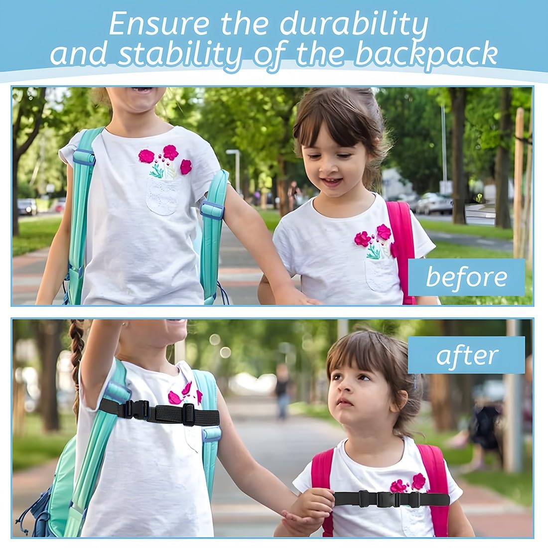 3 Pezzi Cinghia Toracica Zaino, Spallacci dello zaino, Cinghia Toracica Regolabile con Fibbia, Adjustable Backpack Straps, Cinturino Sterno Regolabile Cinturino Antiscivolo Resistente, Jogging