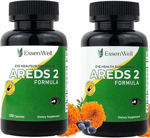 AREDS 2 Vitaminas para los ojos, paquete de 2, suplemento de luteína y zeaxantina