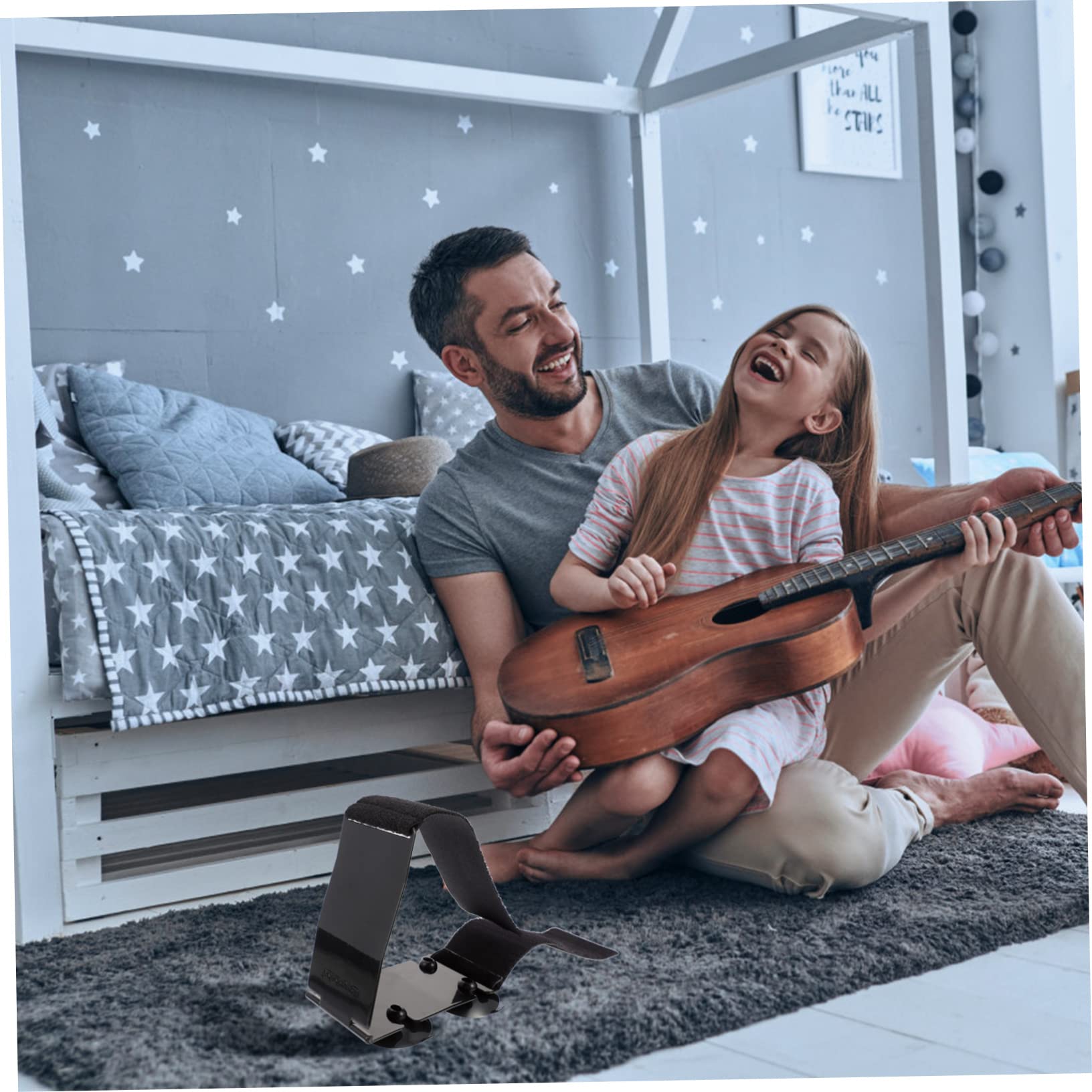 ifundom Supporto Regolabile per Chitarra Acustica Poggiapiedi in Acciaio Inossidabile Accessorio Portatile per Chitarra Steel Rest