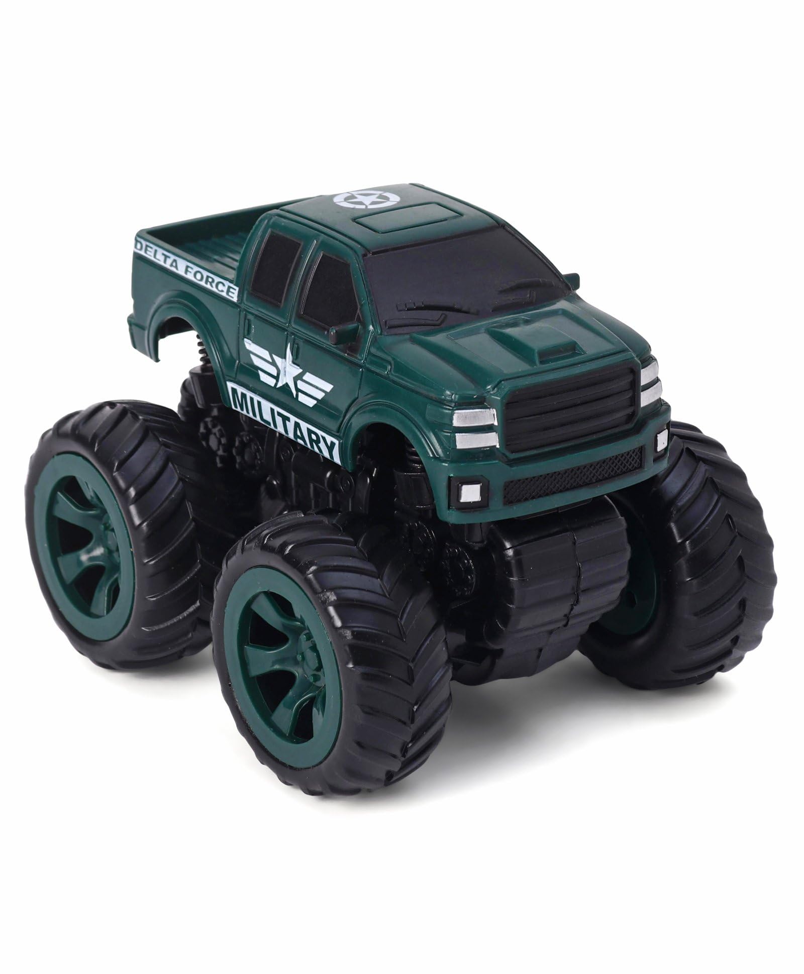 Stylbase Baby Toy Car Pull Back Vehicles Monster Truck Baby Boys Toys Best Birthday Gift for Kids Baby Boys & Girls Plastic Car for Kids Khilona (Age 2 to 5 Years 4x4 inches Military)