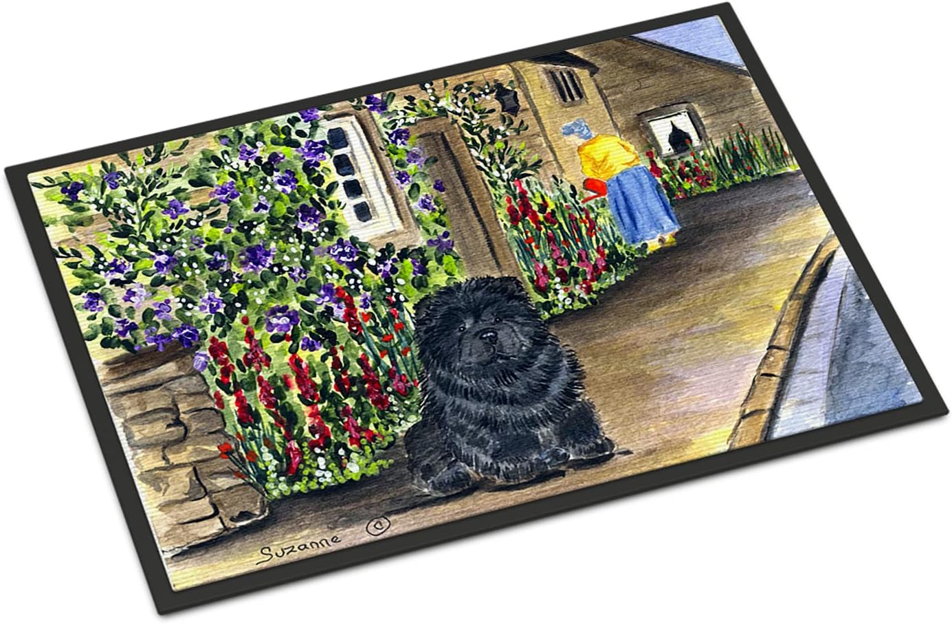 Caroline's Treasures SS8117MAT Chow Chow Doormat 18x27 Front Door Mat Indoor Outdoor Rugs for Entryway, Non Slip Washable Low Pile, 18H X 27W
