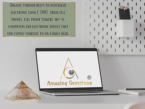 Miniatura 70 de Amazing Gemstone Pirámide de orgón grande Cristal de pirámide de turmalina negra oscura Pirámide de orgonita Pirámides de órgano Curación