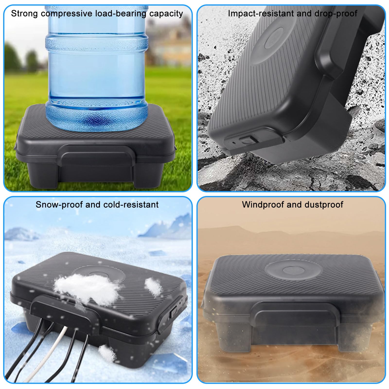 Elektrische Box für den Außenbereich, wasserdichte Kabelmanagementbox, Steckdosenschutz zum Schutz der Steckdose, Außensteckdose