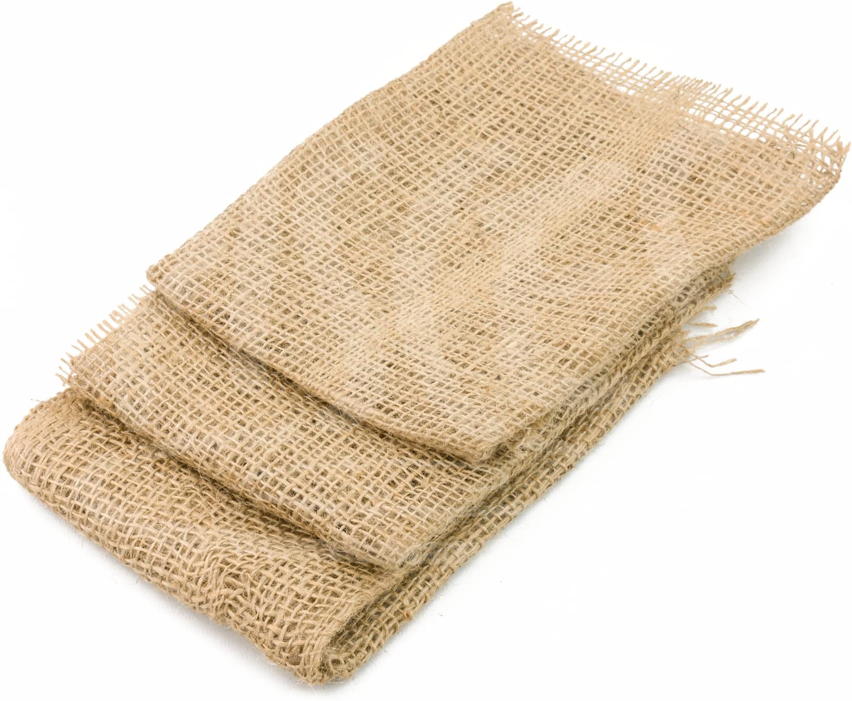 Pisces Jute Hessian Pond Basket Cloth Liner 45cm x 45cm 6 Pack