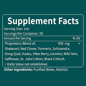 Shatavari (Shitabari) Drops for Women Menopause Relief. 2oz