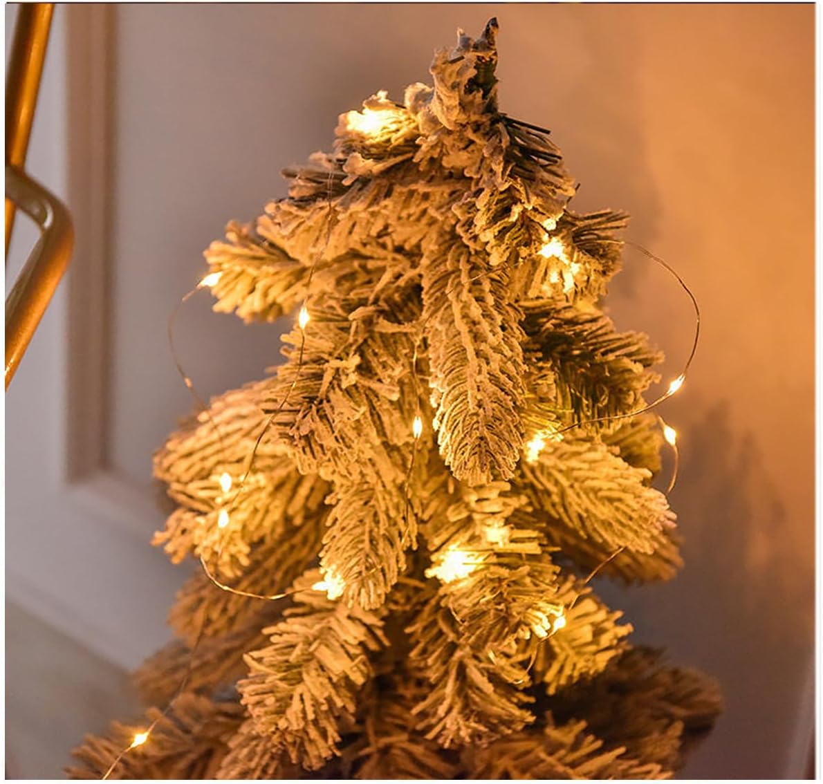 Sokelinn-six 2m 20 LEDs Fairy String Lights, USB Powered String Light for Desk Office Christmas Tree Party Decoration (Warm, 12)