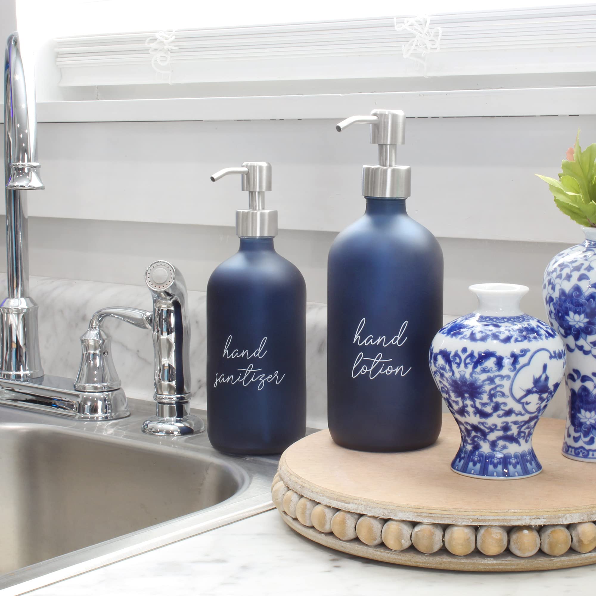 Amazon.com: Darware Navy Lotion/Sanitizer Pump Bottles (Set of 2 