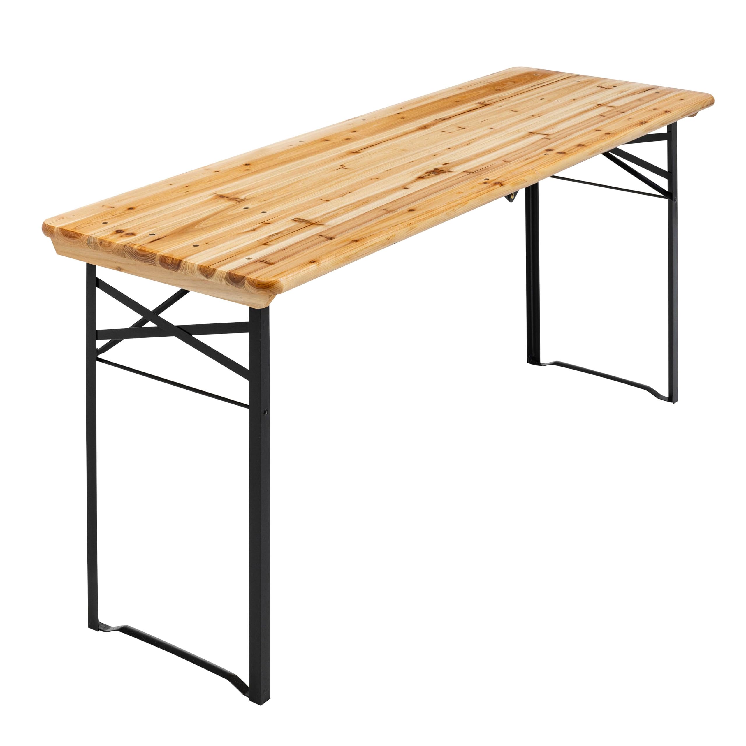 Mesa de cervecería plegable de madera 180 cm
