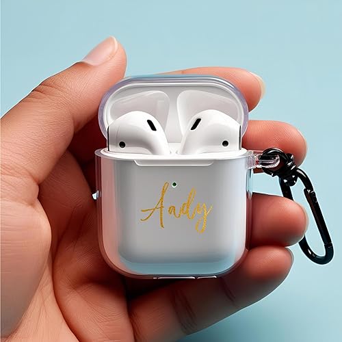 Miniatura 5 de Funda transparente personalizada para Apple AirPods 421  Funda transparente de doble cara con nombre personalizado para AirPods de 421 generación