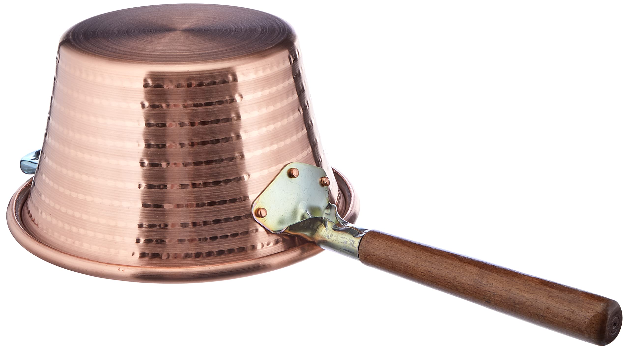 Pentole Agnelli Family Cooking Chaudron en cuivre, avec Manche en Bois 26 cm Cuivre