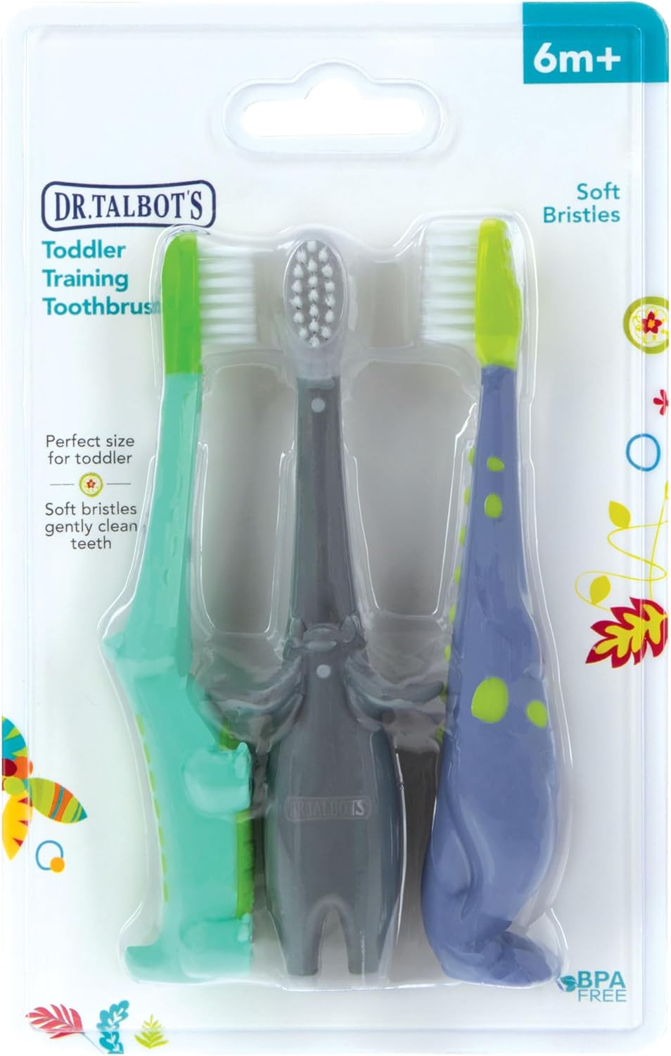 Dr. Talbot's Toddler Training Toothbrush - 3 Pack - 6+ Months