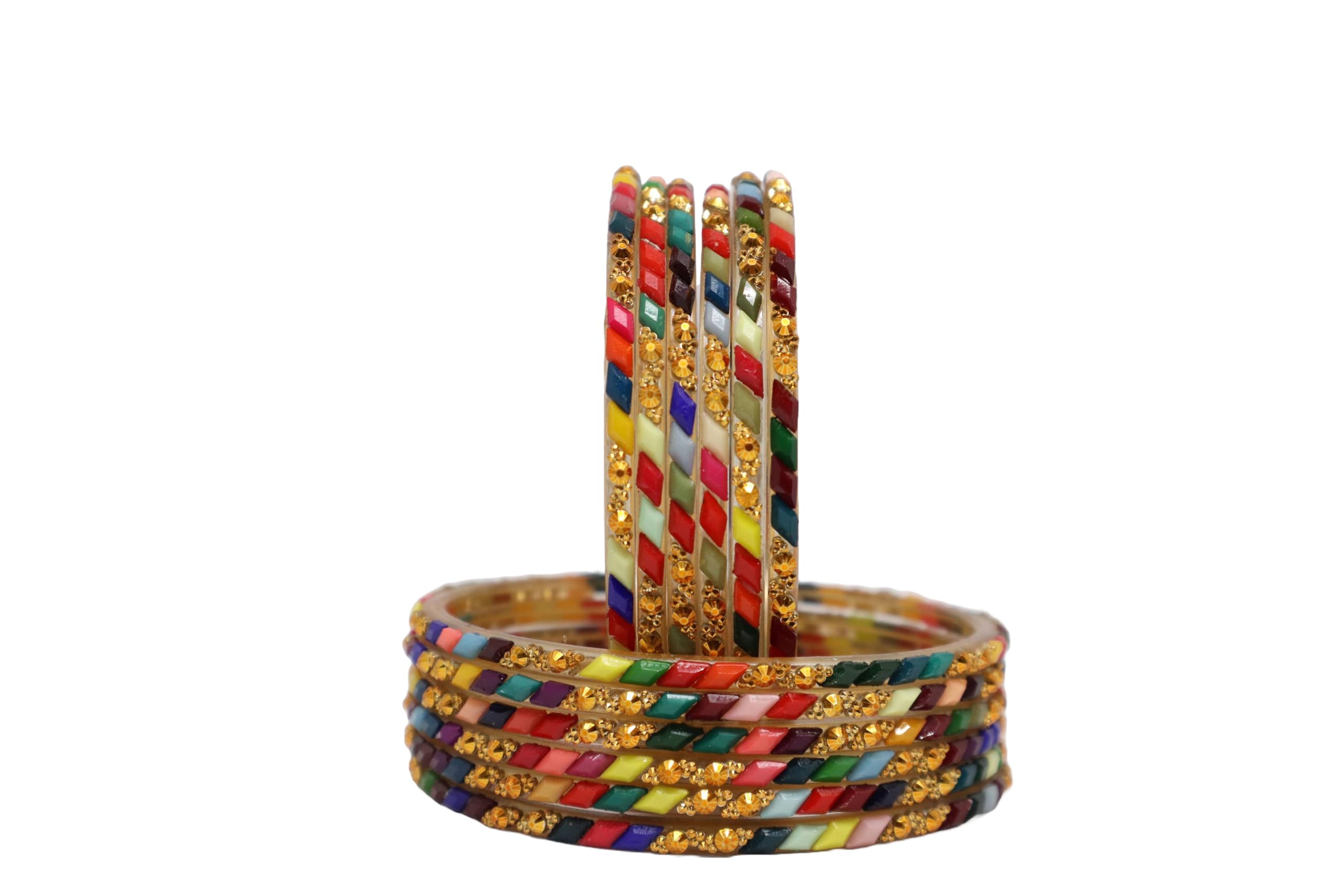 Premium Glass Bangles Set with Golden Desgin in 16 Shades For Women,Girls and Adult (Packing in 12 Bangles) (MULTY, 2.2) (B0D9YWJPB5) Amazon Price History, Amazon Price Tracker