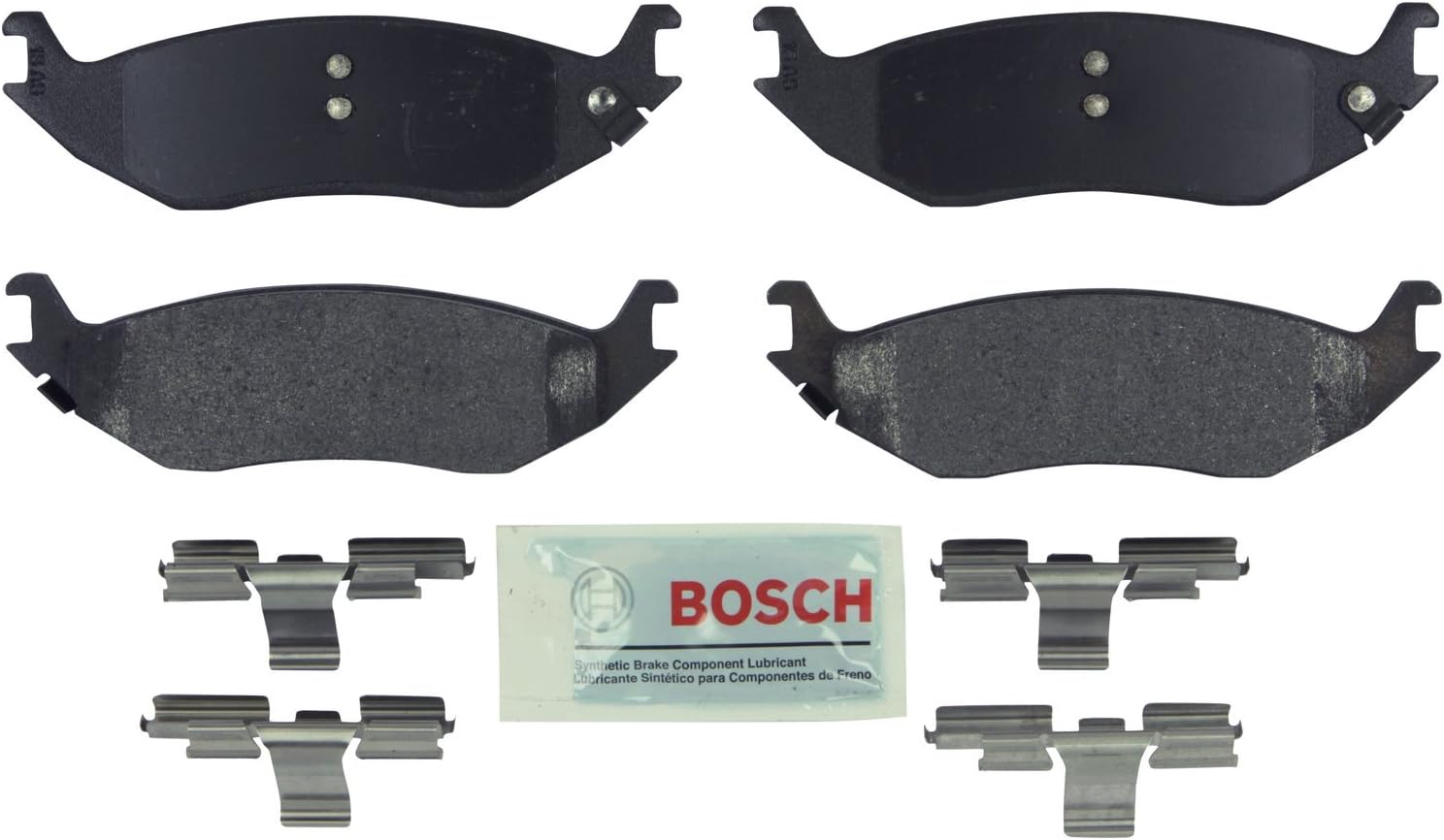 BOSCH BE898H Blue Semi-Metallic Disc Brake Pad Set With Hardware - Compatible With Select Dodge Ram 1500; REAR