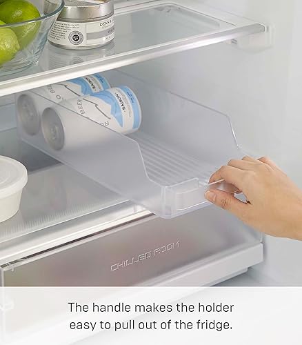 Miniatura 5 de Yamazaki Home Tower - Dispensador organizador de latas de soda para refrigerador, soporte para botellas o nevera o despensa con asa, plástico ABS