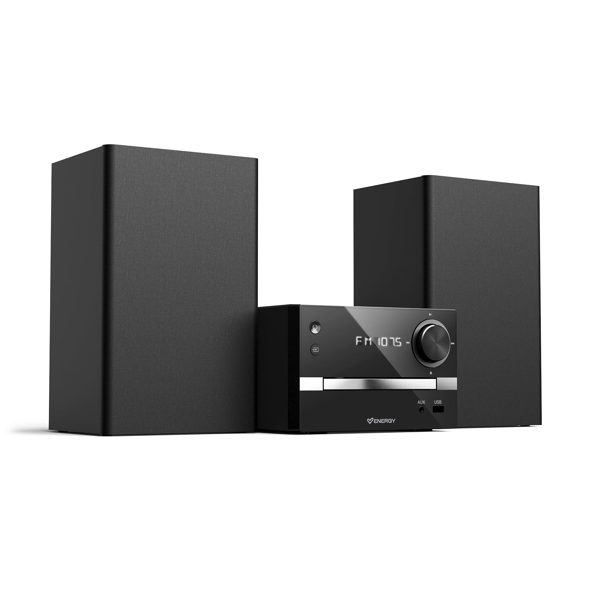 Energy Sistem Home Speaker 7 Micro Hi-Fi głośnik (30 W, CD, Bluetooth, radio FM, USB MP3, wtyczka jack 3,5 mm) Energy Home Speaker 7, czarny, jeden rozmiar