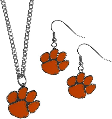Vista 14 de Siskiyou Sports NCAA unisex-adult Dangle Earrings and Chain Necklace Set