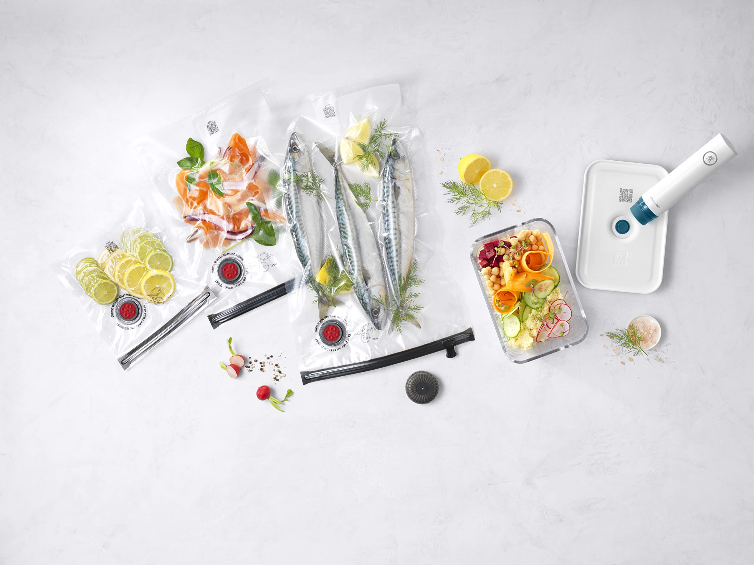 ZWILLING Fresh & Save, Kit básico de vacío, de Vidrio, 7 Piezas, La Mer