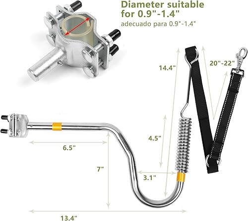 Miniatura 6 de iPetba Correa retráctil resistente para perro con luz LED para paseo nocturno, correa de perro con linterna para gafas medianas y grandes antes del