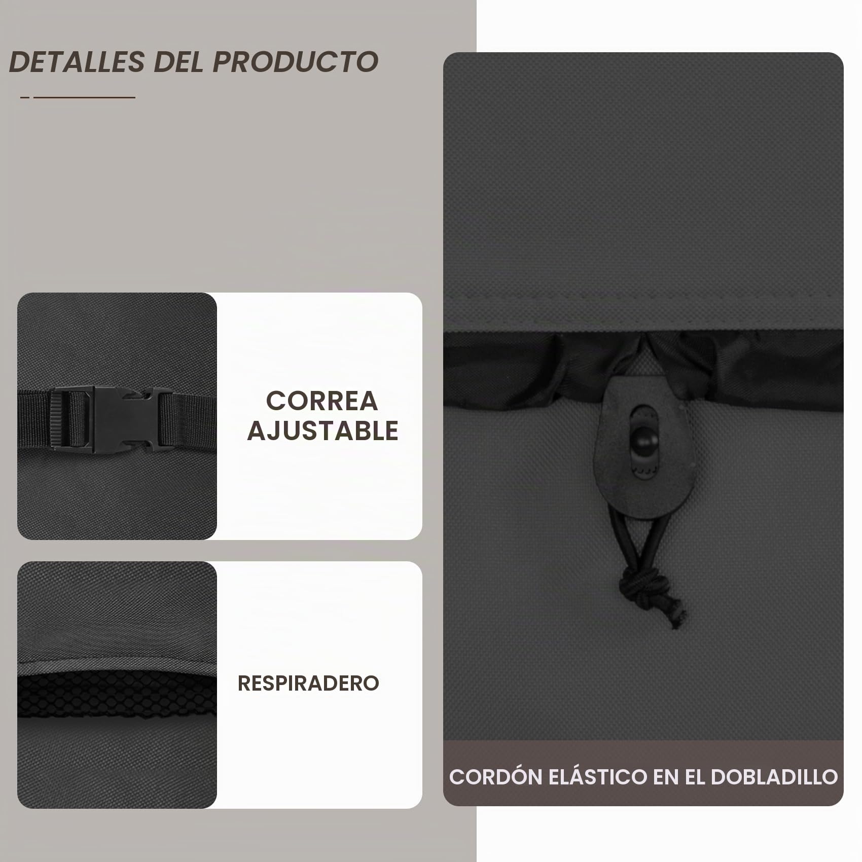 ULTCOVER Cubierta Cuadrada Impermeable de poliéster 600D para bañera de hidromasaje, Cubierta de SPA al Aire Libre, 85 x 85 Pulgadas, Color Negro