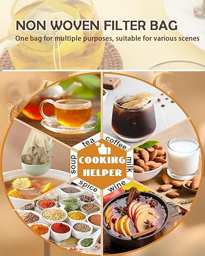 Miniatura 7 de 400 bolsas de filtro de té, material de papel de pulpa de madera 100% natural, dispositivo de remojo de té desechable, bolsa de té vacía con cordón,