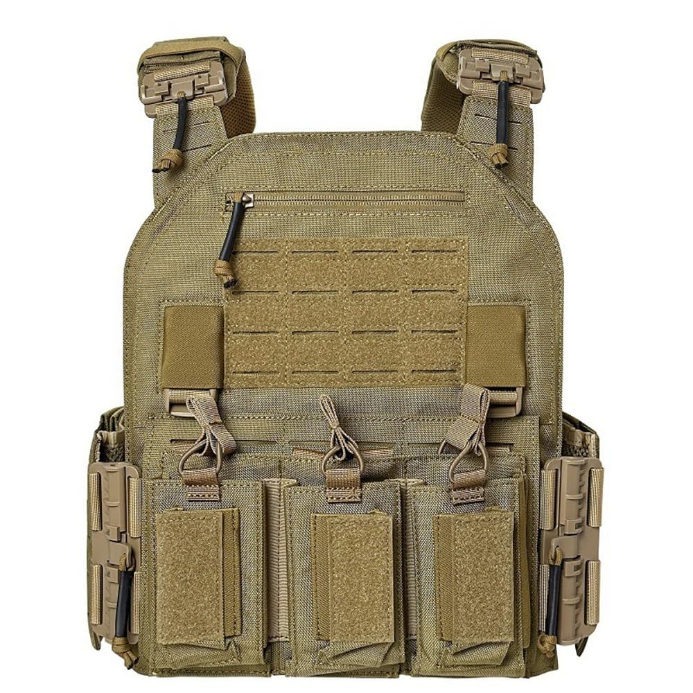 Gilet Molle Regolabile Uomo Donna,Gilet Porta Attrezzatura Leggero in Nylon con Tasche Multiple Gilet Traspirante per Escursionismo Campeggio Allenamento E attività Outdoor