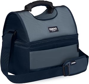 Igloo Gripper Soft Sided Cooler Bag | Insulated Dual Compartment Lunch Cooler