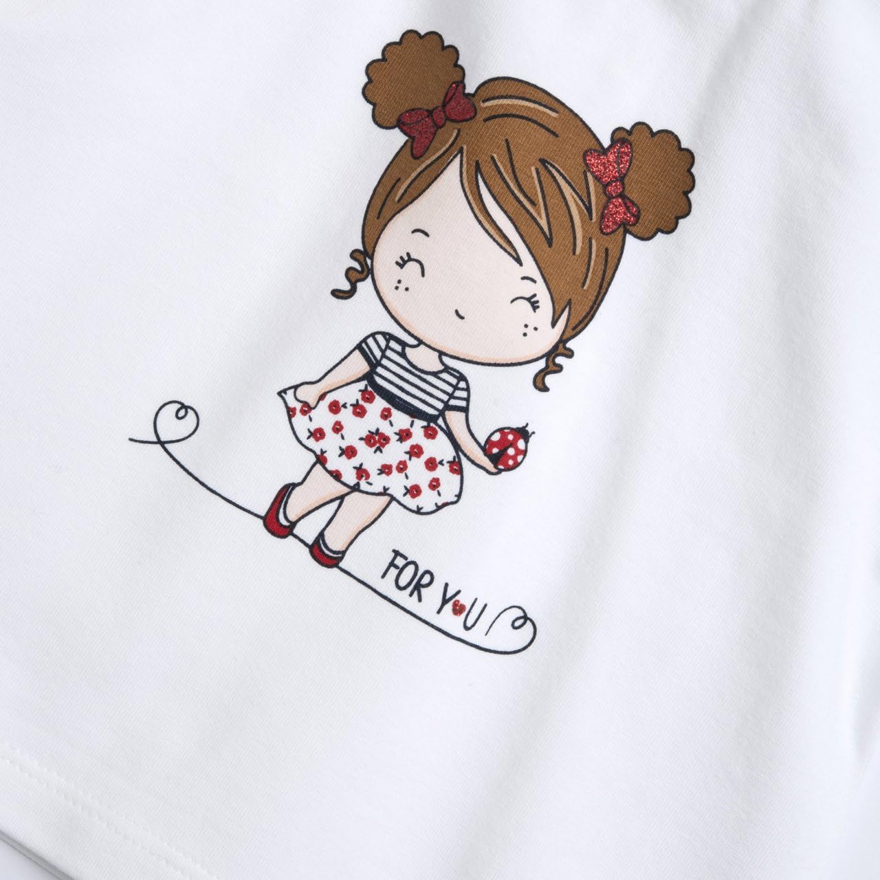 Chicco, T-shirt per neonata con personaggio, Bianco