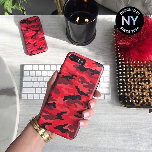 Miniatura 2 de VELVET CAVIAR Funda compatible con Samsung Galaxy S8 Camo para niñas y hombres, bonitas fundas protectoras para teléfonos (camuflaje rojo)