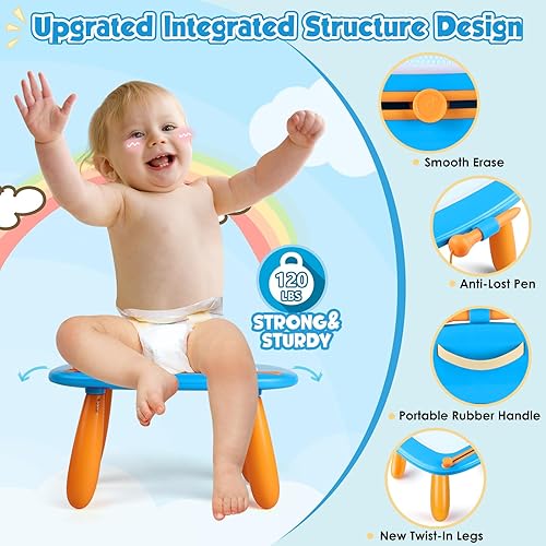 Miniatura 5 de Smasiagon Juguetes para niñas y niños, tablero de dibujo magnético para niños pequeños de 1 a 3 años, tablero de garabatos de aprendizaje temprano,