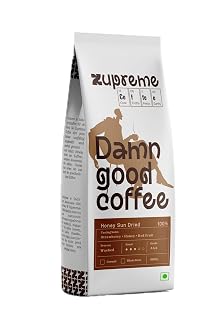 Zupreme Coffee Honey Sun Dried | Premium Specialty Coffee Beans | Honey Processed & Sun Dried | Naturally Sweet & Fruity | Freshly Roasted | Ideal for Black Coffee | 500 Grams