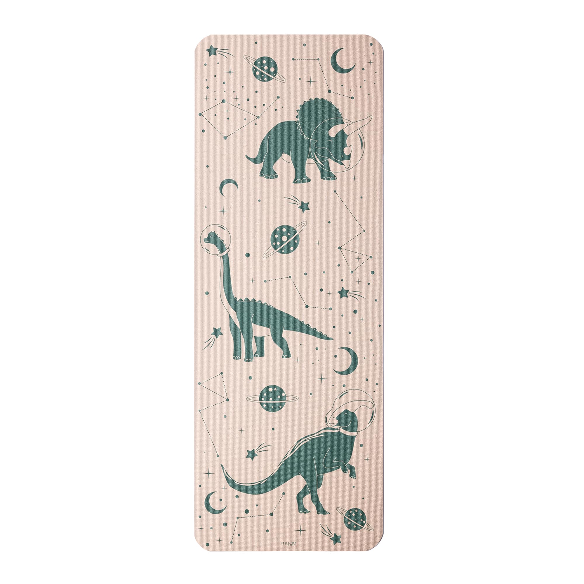 Myga Tapis de yoga pour enfants avec imprimé en soie, antidérapant, pour exercice, fitness, yoga, pleine conscience, léger, facile à nettoyer, pour filles et garçons