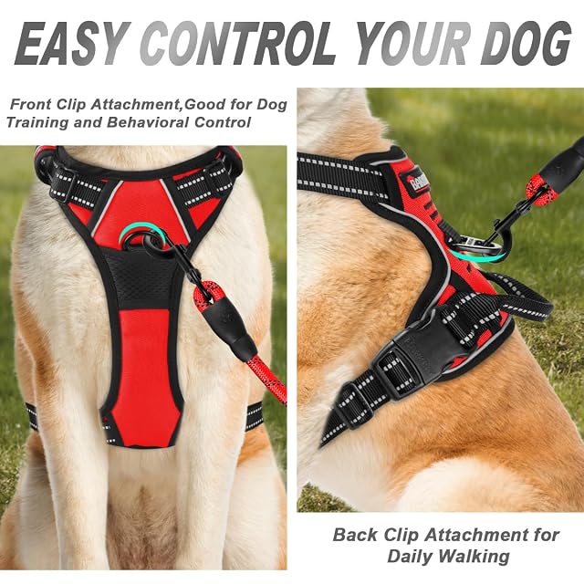 Foto 2 de 8 de BARKBAY Arnés antitirones con Clip Frontal para Perro, Resistente, Reflectante