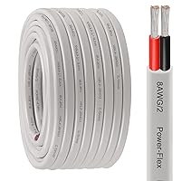 Vista 32 de Cable marino dúplex de calibre 6, cable de cobre estañado para barco, 6 pies 6 AWG estándar USA OFC alambre de cobre libre de oxígeno para altavoces