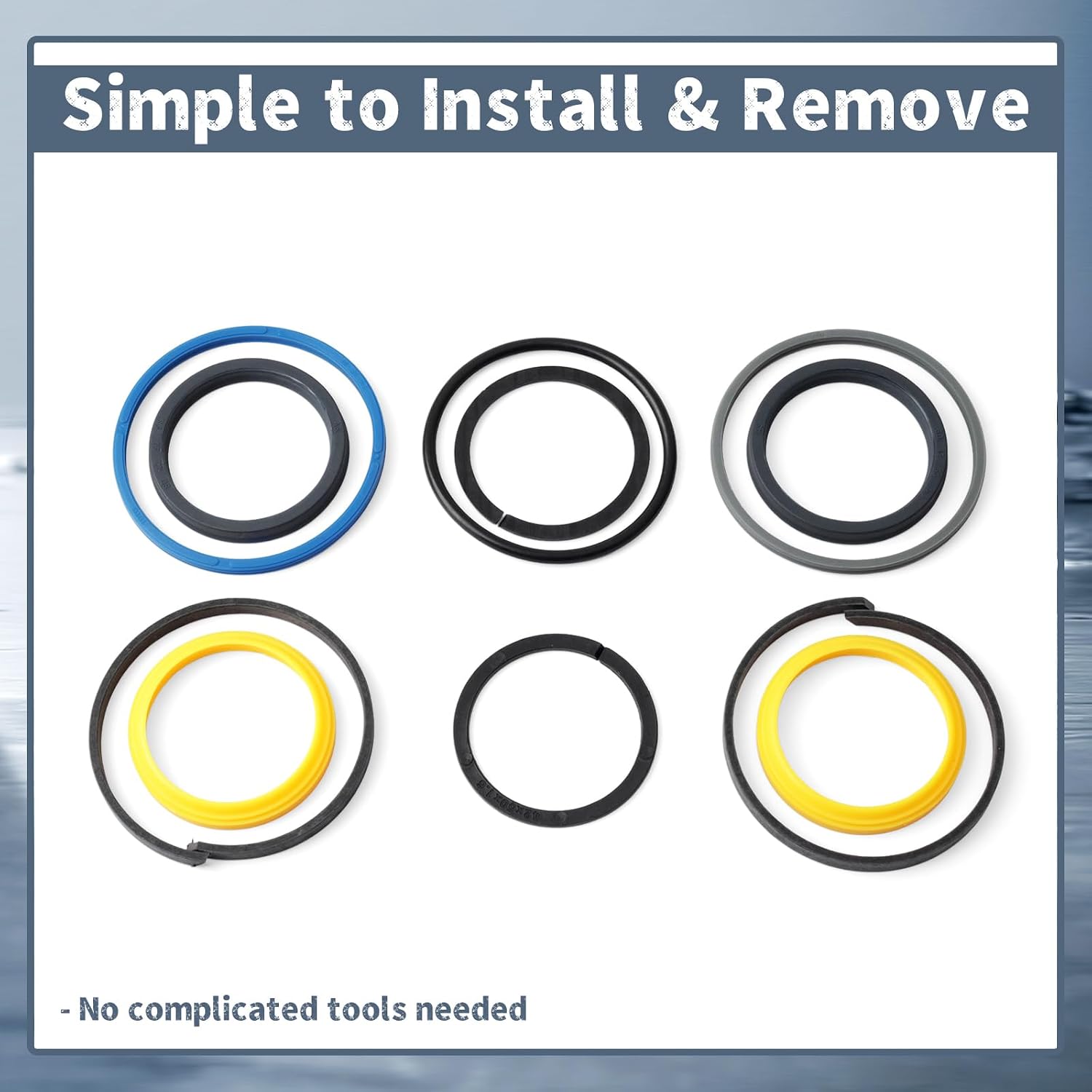 AL161335 Steering Cylinder Assembly Seal Kit Compatible with John Deere 6120 6130 6140 6220 6320 6403 6415 6420 6420L 6420S SE6020 SE6120 SE6220 1204 1354 1404 6100D, Replace A-AL161335