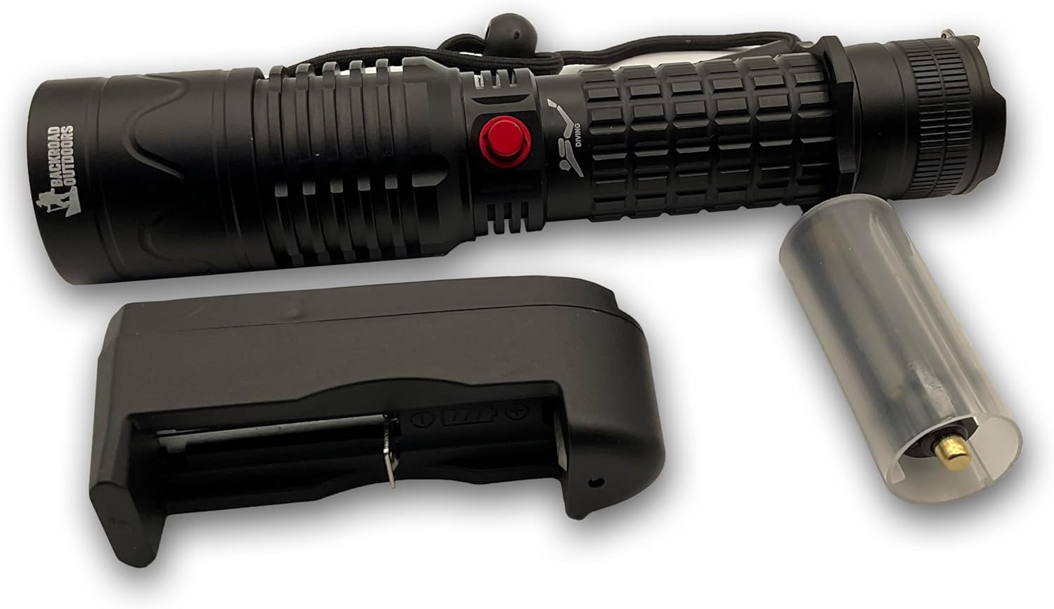 2000 Lumen Rechargeble Diving Flashlight 3 Modes
