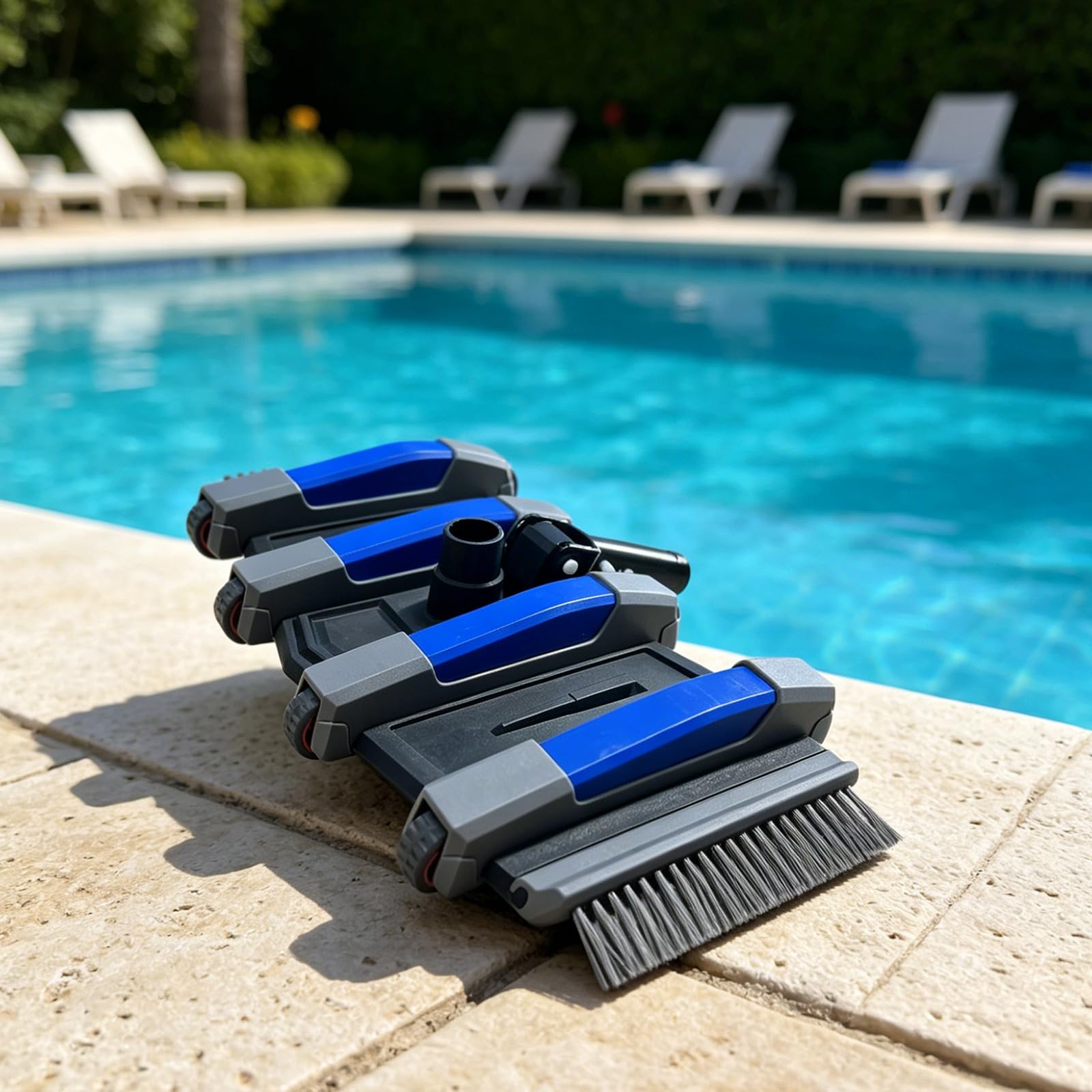 Herramienta de cepillo para la parte inferior de la piscina