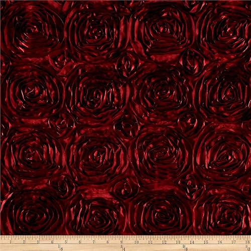 Miniatura 7 de Roseta de boda rojo satinado, tela por yarda