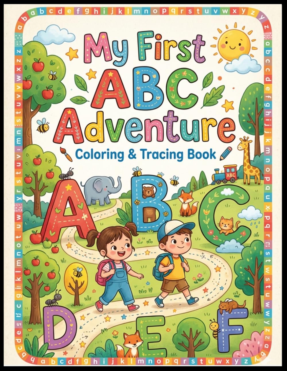 My First ABC Adventure Coloring and Tracing Book: Learn to Write Letters A–Z with Fun Coloring Pages for Toddlers & Preschool Kids Ages 3–6