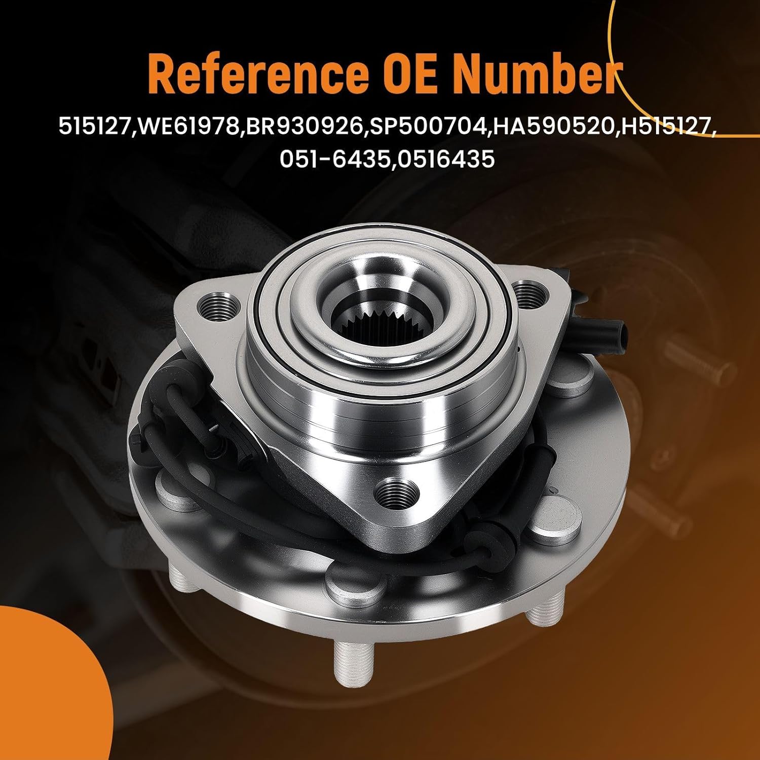 maXpeedingrods 515127 Front Wheel Bearing Hub Assembly for Infiniti QX56 2011-2013 for Infiniti QX80 2014-2021 for Nissan Armada 2017-2022 All Models 6-Lugs