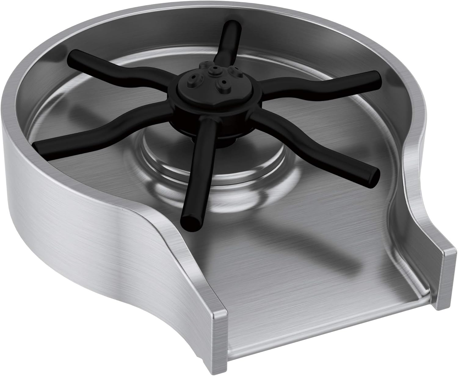 Delta Brushed Nickel Metal Glass Rinser for Kitchen Sink, Cup Washer for Sink, Bottle Washer, Arctic Stainless GR250-AR