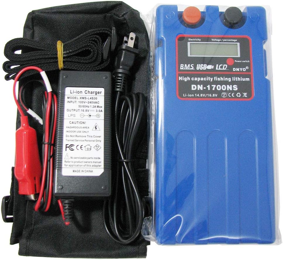 [DN-1700NS] 14000mAh 14.8V Lithium Battery & Charger Set/for Electric Fishing Reel/Max Capacity and Downsizing/DAIWA Shimano