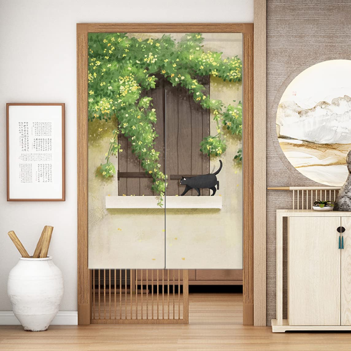 Amazon｜NASFH 暖簾 のれん 柄 目隠し おしゃれ ロング 階段