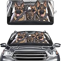 Vista 32 de GENANY Divertido parasol para parabrisas para sedán, SUV, camión (55 x 29 pulgadas), parasol de automóvil, bloquea los rayos UV, accesorios