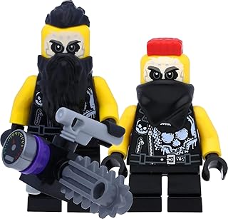 LEGO Ninjago Minifiguren Nails und Sawyer (aus Garmadons Motorrad-Gang) mit Zubehör